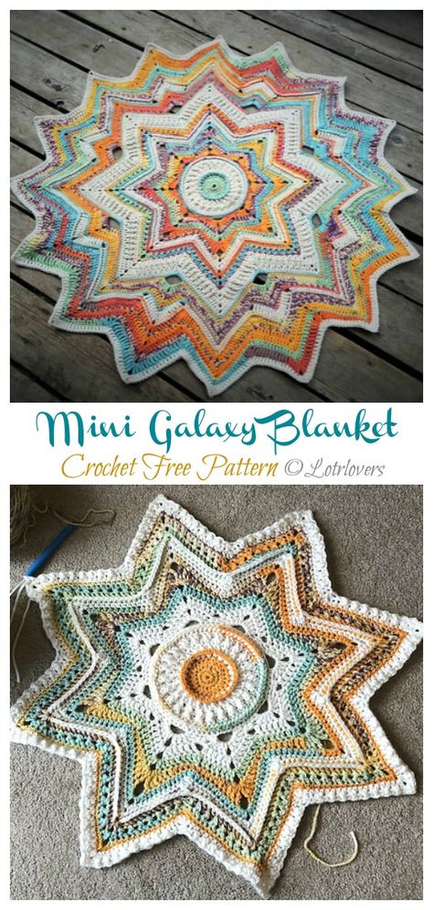 Mini Galaxy Blanket Crochet Free Pattern - Crochet & Knitting Kiwi Crochet, Motifs Afghans, Crochet Baby Blanket Beginner, Free Baby Blanket Patterns, Chic Crochet, Crocheted Blanket, Confection Au Crochet, Crochet For Beginners Blanket, Crochet Blanket Afghan