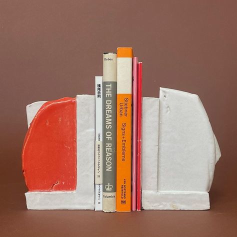 Shane Gabier’s Instagram photo: “bookends - april 2022” Clay Book Ends, Ceramic Photoshoot, Ceramic Book Ends, Ceramic Bookends, Slab Pottery, Pottery Glazes, Ceramics Projects, Ceramics Ideas Pottery, Clay Pottery