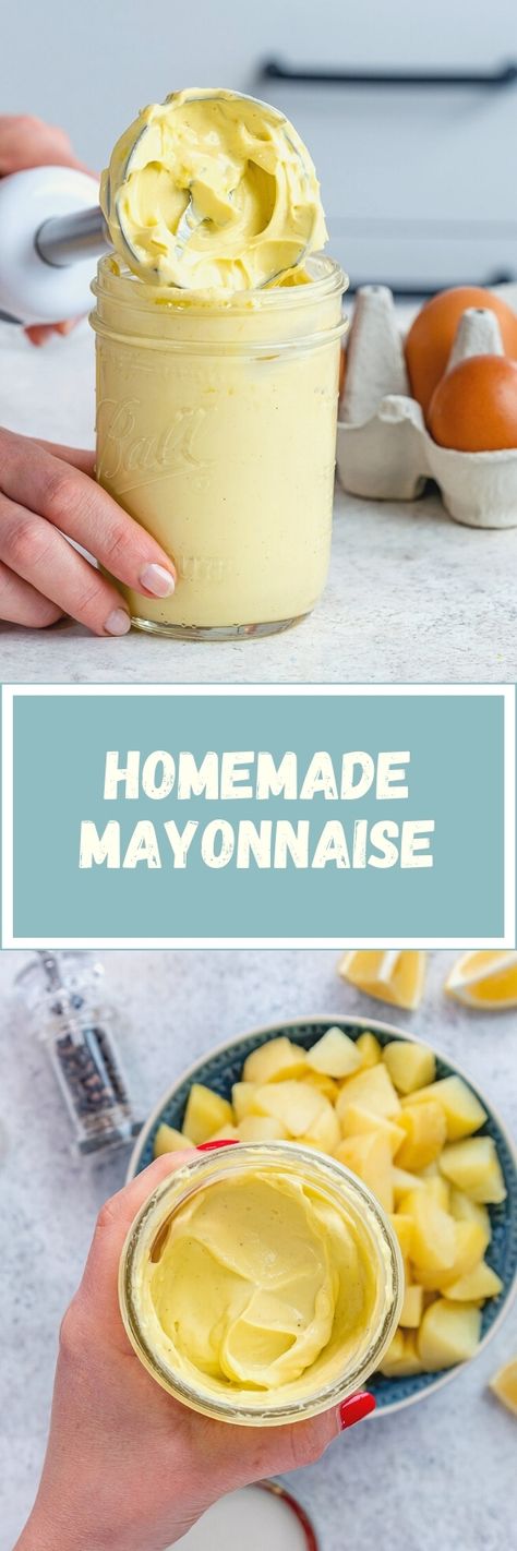 Delicious Creamy Homemade Mayonnaise | Clean Food Crush Homemade Mayo Recipe, Homemade Mayonnaise Recipe, Lifestyle Of A Foodie, How To Make Mayonnaise, Homemade Mayo, Mayonnaise Recipe, Homemade Mayonnaise, Clean Food Crush, Food Crush