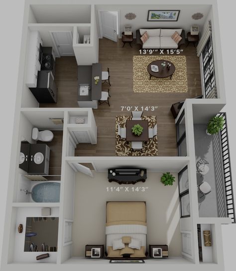 Welcome To Bloxburg House Ideas 1 Floor, Roblox Bloxburg Apartment Layout, Sims4 Apartment Layout, Two Bedroom Apartment Layout, Sims Freeplay House Ideas Layout, One Bedroom Apartment Layout, 1 Bedroom Apartment Layout, Texas Apartment, Pelan Rumah