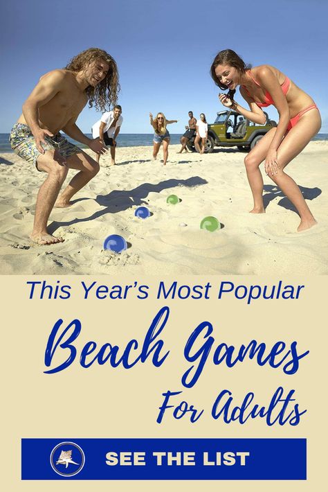 2022 Most Popular Beach Games for Adults Beach Drinking Games, Beach Games For Adults, Fun Beach Games, Lake Games, Beach Party Games, Vacation Games, Girls Beach Trip, Beach Week, Game For Adults