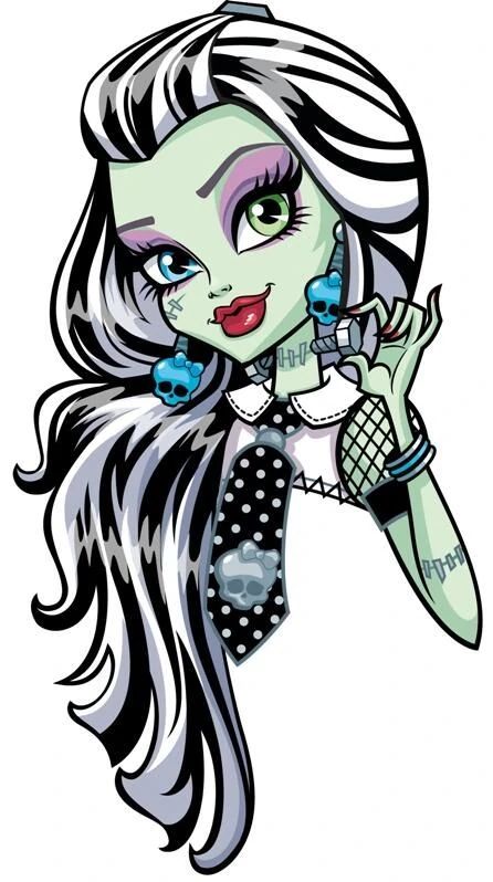 Monster High Art Frankie, Frankie Stein Drawing, Frankie Stein Hair, Frankenstein Monster High, Monster High Frankie Stein, Monster High Frankie, Ghoul School, Original Monster, Profile Art