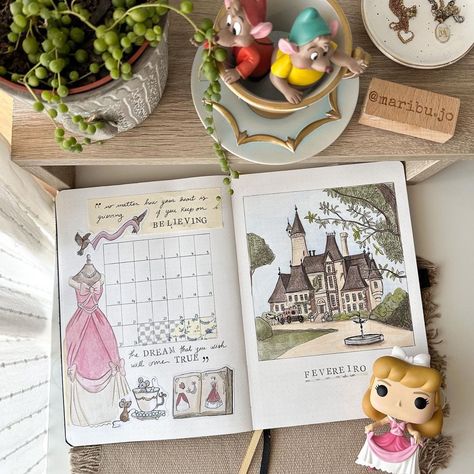 Cinderella bullet journal 👡 Disney bujo ideas ✨ Book Journal Ideas Inspiration, Disney Bujo, Cottagecore Painting, Journal 2023, Storybook Theme, Bullet Art, Bullet Journel, Bullet Journal Ideas Templates, Creating A Bullet Journal