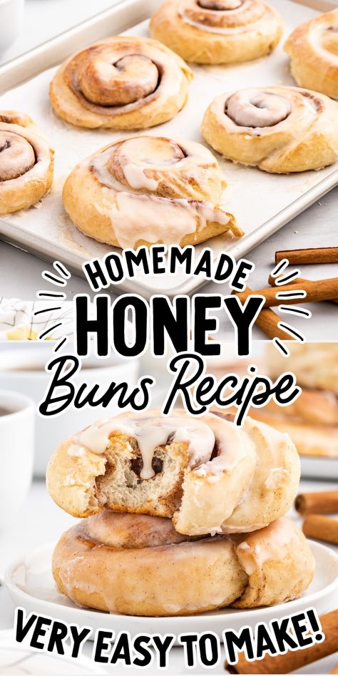 Homemade Honey Buns, Baking Buns, Breakfast Sweets, Lean Belly Juice, Honey Buns, Belly Juice, Cinnamon Rolls Homemade, Bun Recipe, Sweet Roll