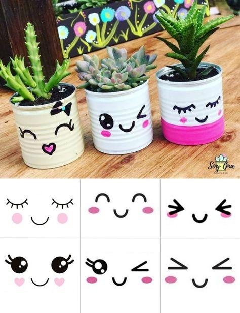 Plastic Bottle Crafts Diy, Diy Recycled Projects, نباتات منزلية, Tin Can Crafts, Flower Pot Crafts, Diy Flower Pots, Pinterest Diy Crafts, Diy Jar Crafts, Garden Crafts Diy