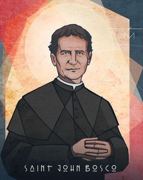 Saint John Bosco, John Bosco, St John Bosco, Church Media Design, Catholic Decor, Don Bosco, Jesus Christ Art, Art Sacre, Religious Images