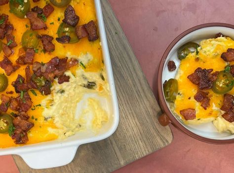 Casserole Potatoes, Canned Jalapenos, Mashed Potato Casserole, Types Of Potatoes, Potato Ricer, Stuffed Jalapenos With Bacon, Jalapeno Popper, Candied Bacon, Supper Recipes