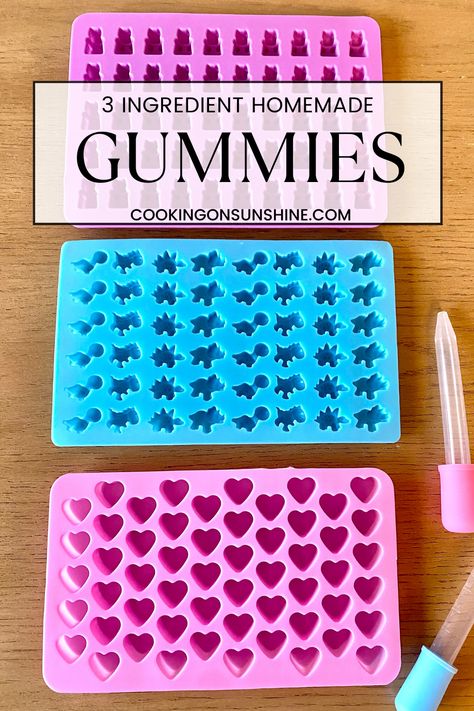 Ditch the gunk in those store bought fruit snacks and make your own homemade gummies with just 3 ingredients! These gummies are so easy to make and your kids will love them! Homemade Fruit Snacks With Frozen Fruit, Easy Gummies Recipe, Homemade Fruit Tarts, Diy Gummies For Kids, Homemade Gummies With Juice, Homemade Watermelon Gummies, Diy Fruit Gummies, Easy Homemade Fruit Snacks, Real Fruit Gummies