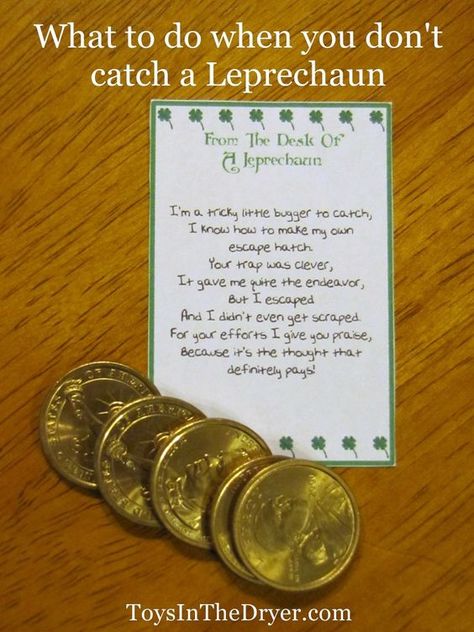 This fun, free, printable Leprechaun letter will help ease your child's disappointment when they don't catch a Leprechaun. Leprechaun Tricks, Leprechaun Trap, St Patricks Day Crafts For Kids, St Patrick Day Activities, Saint Patties, St Patrick's Day Crafts, St. Patricks Day, St Paddys Day, Paddys Day