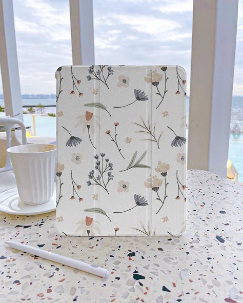 White Wildflower Pattern Ipad Case 7th Generation Ipad Case - Etsy Ipad Air Cases Aesthetic, I Pad Covers Tablet Cases Diy, Ipad 10 Generation Case, Cute Ipad Cases With Pencil Holder, Cute Ipad Cases 9th Generation, I Pad Cases Ipad, Cute Ipad Covers, Cute Ipad Accessories, Aesthetic Ipad Cover