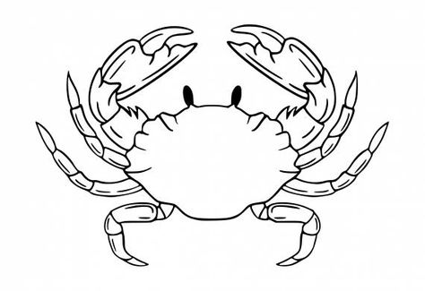 Crab Outline Tattoo, Simple Crab Tattoo, Crab Drawing Simple, Crab Line Art, Crab Tattoo Design, Crab Outline, Cancerian Tattoo, Crab Tattoos, Halloween Crab