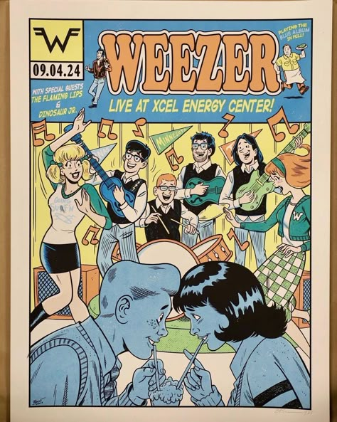 Weezer Poster Prints, Music Comic Art, Weezer Fanart, Weezer Poster, Paramore Poster, Dinosaur Jr, Poster S, Hipster Art, Retro Posters