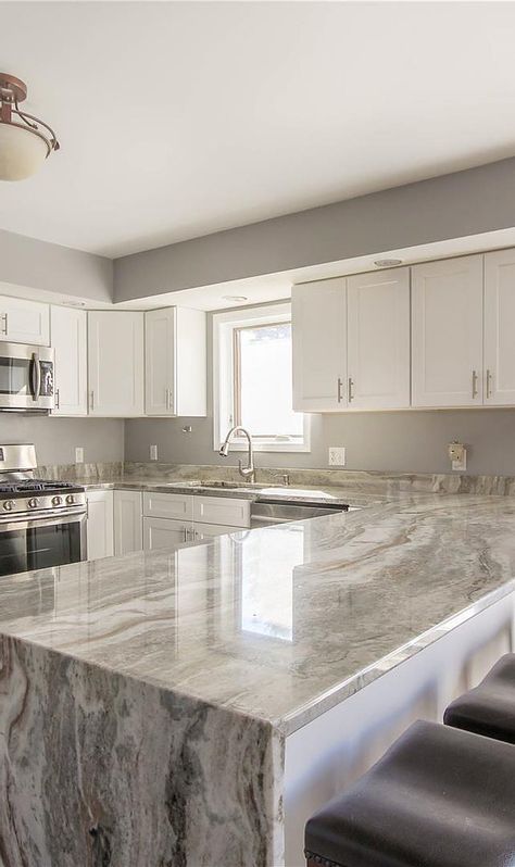 Countertop Estimate - Granite & Quartz - Michigan | Zimmer Marble Kitchen Slab Granite, Marble For Kitchen, Kitchen Slab, Quartz Marble, Bathroom Fireplace, Bathroom Countertop, Quartz Countertops, Kitchen Bathroom, Countertops