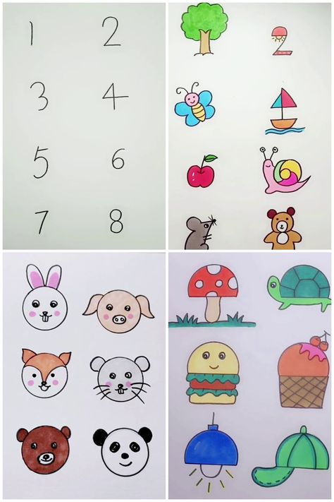 Easy Number Drawing Tricks for Kids | drawing | Learn to Draw with Easy Drawing Tricks | By Kidpid Drawing For Class 6 Students, Easy Number Drawings, Drawing For Toddlers Easy, Drawing Basics For Kids, Shapes For Drawing Practice, Drawing For 6 Yrs Old, Easy Drawing Tricks, Drawing For 5 Yrs Old, Basic Shapes Drawing For Kids