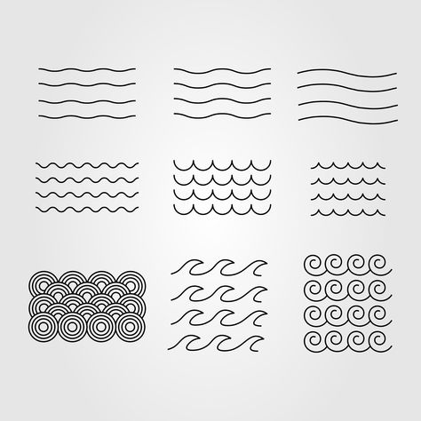 various, water, wave, ocean, logo, lake, river, symbol, vector, illustration, design, sea, nature, liquid, aqua, aquatic, drink, warning, japanese, tsunami, underwater, freshwater, horizon, splash, purity, ripple, flood, marsh, swamp, lagoon, emblem, label, art, line, linear, badge, icon, mono line, template, creative, business, outline, minimalist, simple, classic, graphic, silhouette, wet, wetland Japanese Water Symbol, River Illustration Simple, River Symbol, Ocean Branding, Menu Drawing, Sea Symbol, Business Outline, Coastal Logo, Line Template