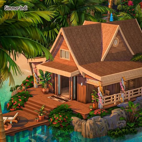 Sims 4 Sulani Tiny House, Sulani Homes Sims 4 Floor Plan, Sims 4 Sulani Rental, Sims 4 House Sulani, Sulani Sims 4 Build, Sims Sulani Houses, Sulani Builds Sims 4, Sulani Beach House Sims 4, Sims 4 Shell House