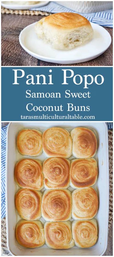 Poni Popo Recipe, German Buns Samoan Recipe, Coconut Cinnamon Rolls, Pani Popo Recipe Samoan, Samoan Recipes Authentic, Panipopo Recipe, Coconut Buns Recipe, International Breads, Pani Popo