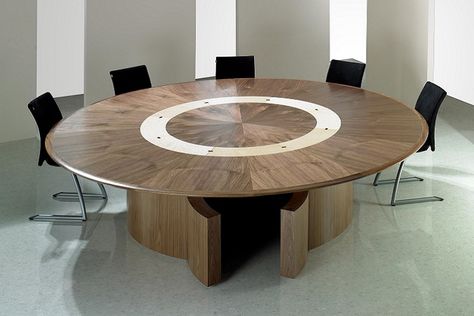 Meeting Room Tables, Round Office Table, Creative Office Furniture, Conference Table Design, Boardroom Furniture, Round Conference Table, Conference Room Design, Meeting Room Table, Large Round Table