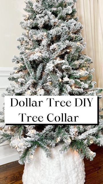 Micah ︳DIY • Decor • Dollar Tree • Amazon Finds on Instagram: "✨Full tutorial is on the Blog ✨ Back with an affordable dupe! $100+ for a tree collar is crazy! 😅 What do we think of this affordable option? I spent less than $12 on supplies. 🥰 This was a DM request and it was so fun to make! Drop your requests below! Questions encouraged! 💗 #christmas #DIY #christmasdecor #christmasdiy #christmasdecorating #christmasdecorations #crafts #dollartreediy #fypシ #howto #explorepage #dollartreefin Jumbo Ornaments, Tree Collar Christmas, Diy Christmas Tree Skirt, Christmas Tree Inspo, Homemade Christmas Tree, Candle Decorations, Christmas Collar, Dollar Tree Christmas Decor, Tree Collar