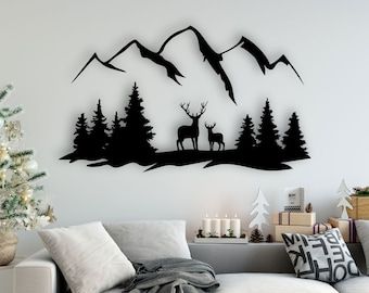 Cnc Wood Art, Cnc Home Decor, Cnc Art Wall Decor, Cnc Art Woodworking, Dxf Files Free Download Cnc, Cnc Mountain, Dxf Files Free Download Laser, Acrylic Laser Cut Design, Laser Art Design