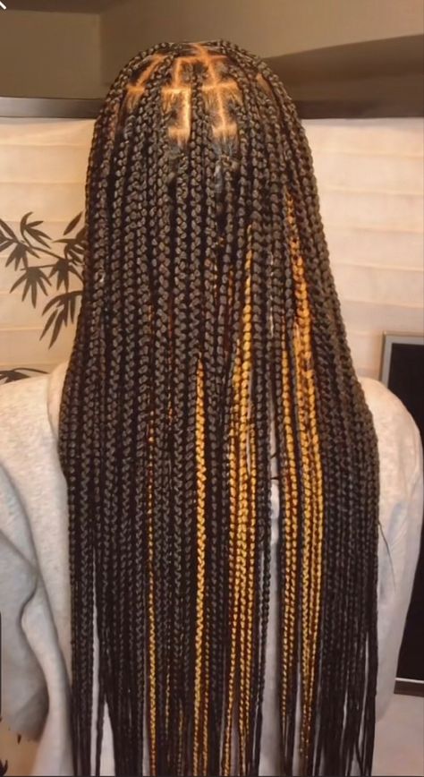 Large Knotless Box Braids Peak A Boo, Picaboo Braids, Brown Peekaboo Braids, Black People Hair, Peekaboo Braids, Hairstyles Aesthetic, Braids Ideas, Braided Hairstyles For Black Women Cornrows, Protective Hair