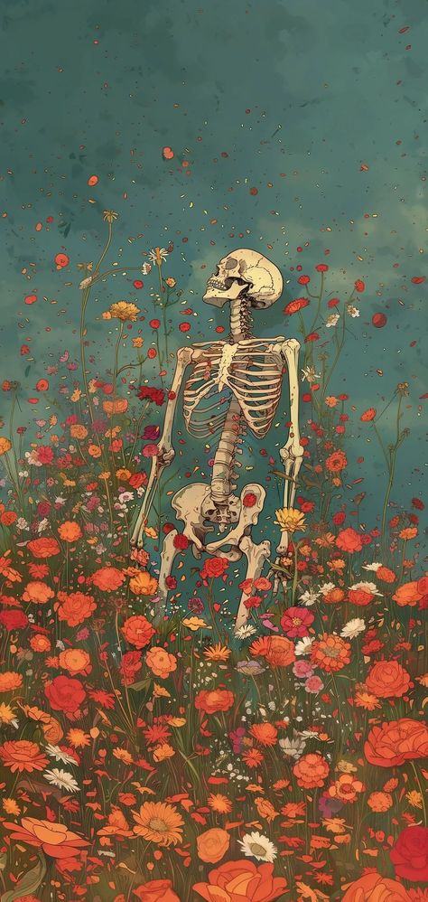 Skeleton Art Wallpaper Iphone, Halloween Art Wallpaper Iphone, Flower Skull Wallpaper, Skeleton Background Wallpapers, Mr Skelly Wallpaper, Skeleton Lovers Wallpaper, Creepy Phone Wallpaper, Dead Wallpapers Aesthetic, Skeleton Art Aesthetic Dark