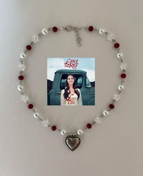 by instagram dawningofopulence Lana Del Rey Jewelry Aesthetic, Lana Del Rey Necklace, Lust For Life, Necklace Making, Lana Del Rey, Necklaces, Crochet, Quick Saves, Instagram