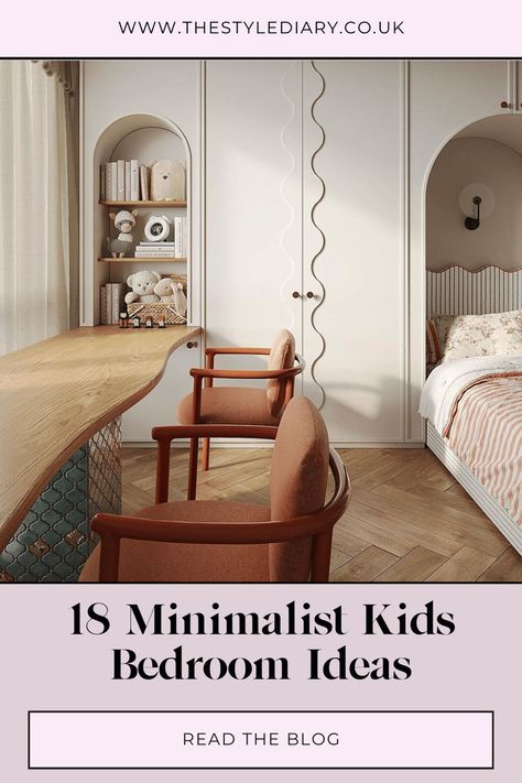 Saying goodbye to clutter and embracing the uncomplicated beauty of a minimalist kid’s room can be transformative, and trust us, it’s easier than you might think! No, it does not mean parting ways with your little one’s cherished stuffed animals or having to sacrifice style for space. These 18 easy ideas will show you how to balance simplicity with all the small, yet essential, things your kiddos love... #minimalistbedroom #kidsbedroom #scandi #hygge #minimalistkidsbedroom #minimalistspace Scandi Girls Bedroom, Calming Kids Bedroom, Two Year Old Bedroom, Scandi Kids Bedroom, Minimalist Girls Bedroom, Minimal Kids Bedroom, Minimalist Boys Room, Minimalist Kids Bedroom, Kids Room Minimalist