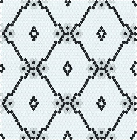 Rose Modage 4 pc. | Pinnacle Hexagon Patterns – mosaictile.com Hexagon Tile Pattern, Porcelain Hexagon Tile, Square Mosaic Tile, Mosaic Tile Patterns, Contemporary Craftsman, Penny Tile, Modern Mosaics, Porcelain Mosaic Tile, Celadon Green