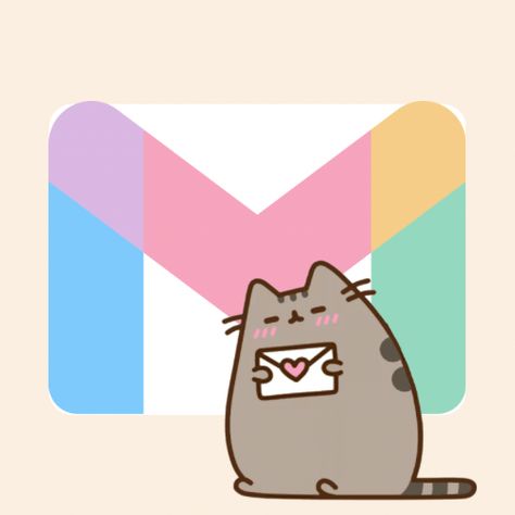 Gmail App Icon, Apps Kawaii, Pink Pusheen, Kawaii Logo, Pink Wallpaper Ipad, Cat App, Kawaii App, Zestaw Ikon, App Store Icon