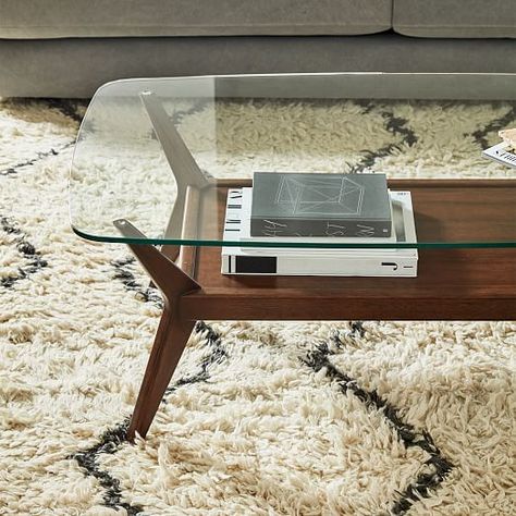 Mid Century Glass Coffee Table, Narrow Coffee Table, Modern Glass Coffee Table, Perfect Coffee Table, Mid Century Modern Coffee Table, Table Decor Living Room, Reclaimed Wood Coffee Table, Mid Century Coffee Table, Mid Century Modern Living Room