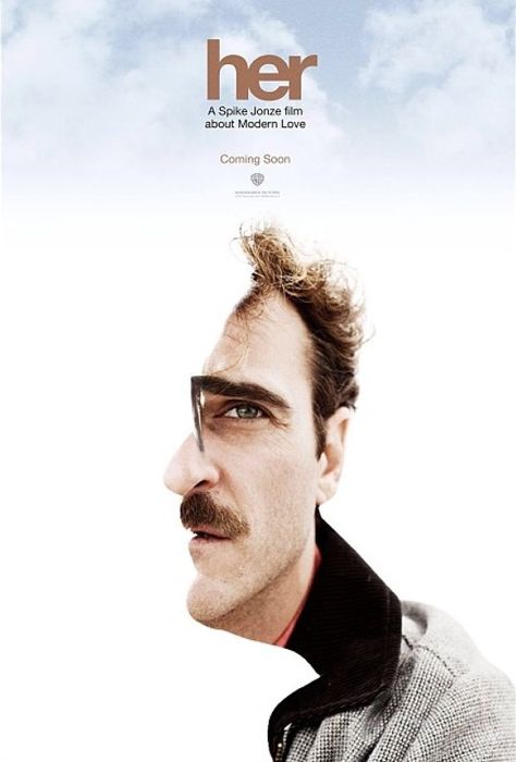 Movie Her, Her 2013, Spike Jonze, غلاف الكتاب, Beau Film, Bon Film, Best Movie Posters, Septième Art, Film Poster Design