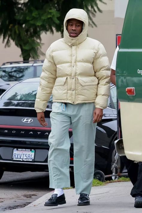 The North Face Puffer Jacket Outfit, North Face Puffer Jacket Outfit, Tyler The Creator Outfits, Big Pant, Outfits Cold Weather, The North Face Puffer Jacket, Puffer Jacket Outfit, The North Face Puffer, Outfits Cold