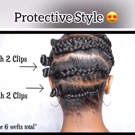 Just Be Your Hair on Instagram: “Protective style tutorial 🤗  Will you try to install your textured clip ins in this way 🙋🏽‍♀️ Tag some one who may find this tutorial help…” Clip In Braid Pattern, Braid Pattern For Clip In Extensions, How To Install Clip In Hair Extensions, 3c/4a Natural Hair, 4a Natural Hair, Clipin Hair Extensions, 4a Hair, Braid Clips, Natural Curly Hair Cuts