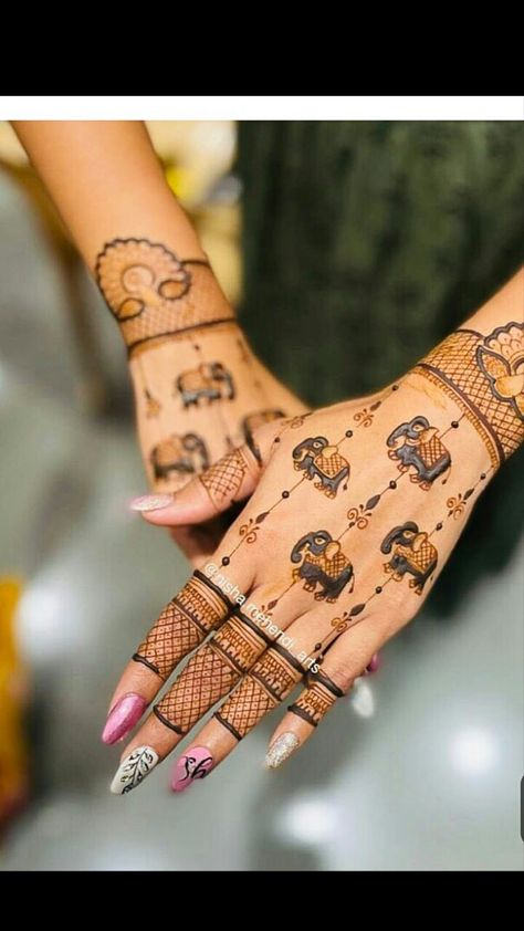 1  The intricate designs of mehndi speak volumes about the richness of traditions. ... Mehndi 2023 Designs, New Design Mehndi 2024, Mehndi Designs With Elephants, Trending Henna Designs 2024, Mehndi Back Hand Simple, Latest Mehndi Designs 2024, Trending Mehandi Designs 2024, Mehndi For Engagement, Mehendi Designs For Back Hands Simple