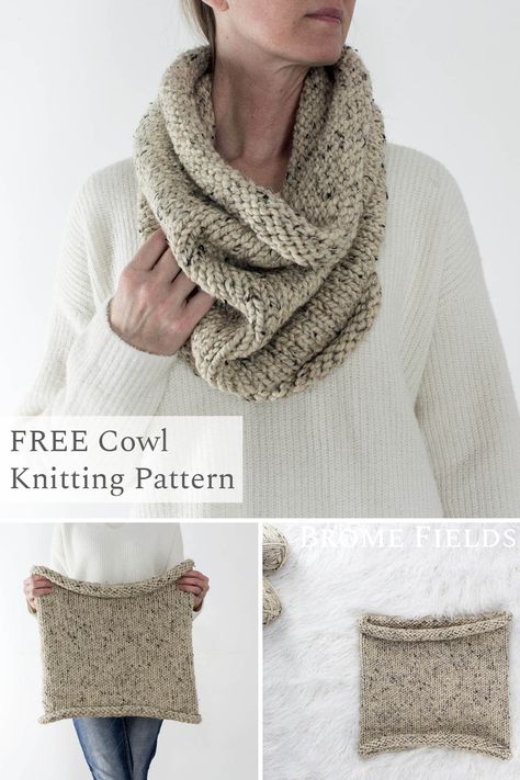 This Easy Chunky Knit Cowl is so simple that you can comfortably sit back, relax & meditate while knitting this cowl. Easy Cowl Knitting Pattern, Projek Mengait, Outlander Knitting Patterns, Knit Cowl Pattern Free, Outlander Knitting, Chunky Knit Cowl, Knitted Cowl, Beginner Knitting Pattern, Cowl Knitting