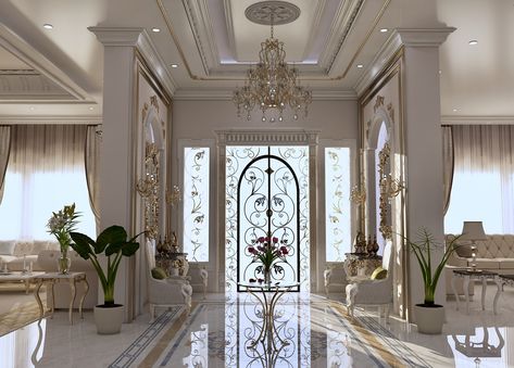 Classic Entrance, Luxury Houses Entrance, تصميم داخلي فاخر, Classic House Design, تصميم للمنزل العصري, Luxury House Interior Design, Foyer Design, Classic Interior Design, Entrance Design