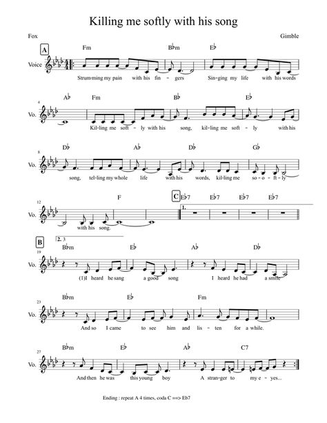 Trumpet Notes Sheet Music Songs, Clarinet Sheet Music Pop Songs, Alto Saxophone Sheet Music Popular, Killing Me Softly With His Song, Alto Sax Sheet Music, Piano Sheet Music Beginners, Popular Piano Sheet Music, Piano Songs Sheet Music, Alto Saxophone Sheet Music