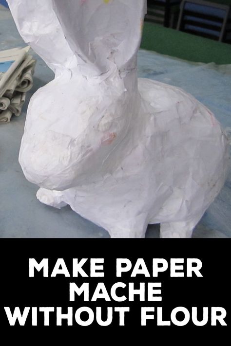 How to Make Paper Mache Without Flour Paper Mache Art Projects, Paper Mache Flowers, Paper Mache Art Sculpture, Paper Mache Recipe, Paper Mache Paste, Paper Plate Animals, Flowers At Home, Paper Dragon, Paper Mache Projects