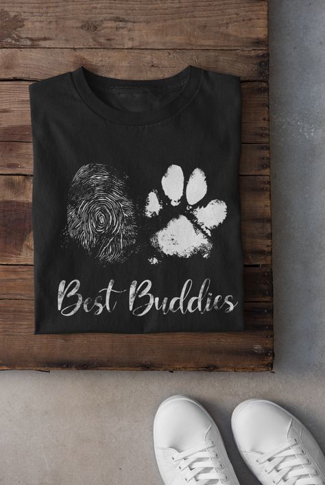 Dog Tshirt Ideas, Lounge Wear Aesthetic, Puppy Paw Print, Tops Amazon, Puppy Paw Prints, Quilt Size Chart, Fingerprint Art, Puppy Paw, Family Black