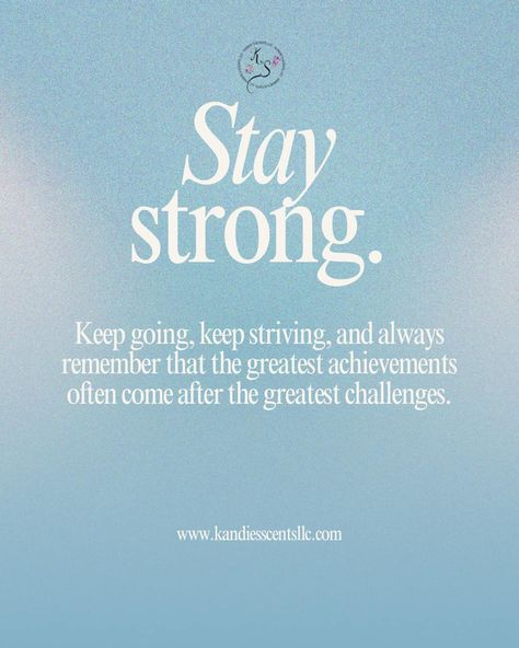 🌟 Stay Strong 🌟 Keep going, keep striving, and always remember that the greatest achievements often come after the greatest challenges. Your perseverance will lead to incredible success! 💪✨ #StayStrong #KeepGoing #NeverGiveUp #StriveForGreatness #Perseverance #ChallengesToSuccess #MotivationMonday #BelieveInYourself Keep Going Quotes, Believe In Yourself Quotes, Go For It Quotes, Stay Strong, May 22, Always Remember, Keep Going, Monday Motivation, Never Give Up