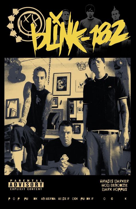 Blink 182 Poster, Tom Delonge, Punk Poster, Ship Poster, Travis Barker, Band Wallpapers, Poster Room, Rock Posters, Blink 182