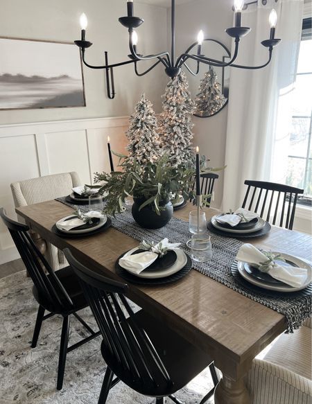 Grey Dining Room Table, Penthouse Living, Modern Farmhouse Dining, Grey Dining Room, Dining Room Table Decor, Dining Room Makeover, Dining Room Interiors, Living Room And Dining Room, Large Dining Room