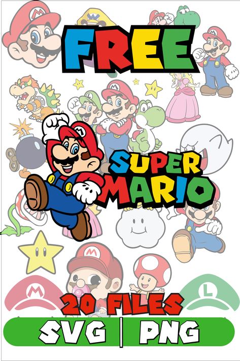 Super Mario Font Printable Free, Mario And Luigi Svg Files Free, Super Mario Bros Svg Free, Super Mario Font Free, Free Svg Files For Cricut Super Mario, Mario Svg For Cricut, Super Mario Bros Svg, Super Mario Svg Free, Super Mario Bulletin Board