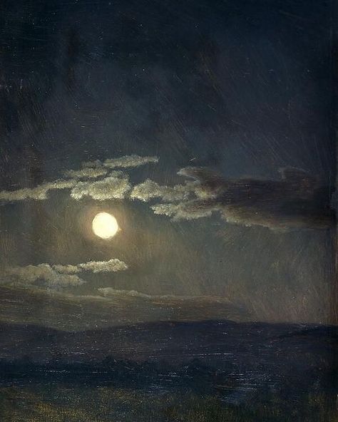 Le Jardin RoBo on Instagram: “Albert Bierstadt (1830-1902)- Moonlight ca 1860 oil on canvas #albertbierstadt #fullmoon #nightscape #nocturne #cloudscape #nightclouds…” Cloud Study, Bowdoin College, Albert Bierstadt, Moonlight Painting, Art Photography Portrait, Moon Painting, Cloud Painting, Mind's Eye, Aesthetic Painting