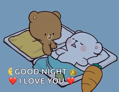 Sweet Couple Cartoon, Cuddling Gif, Good Night Babe, Calin Gif, Good Night For Him, Mocha Bear, Good Night I Love You, Bear Gif, Love Is Cartoon