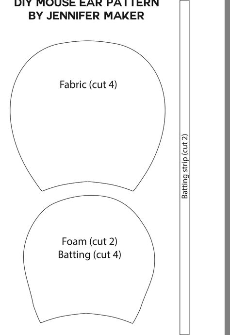 Disney Ears Pattern, Chipmunk Ears Diy, Diy Disney Ears Templates, Diy Mickey Ears Template, Diy Mouse Ears, Mini Ears, Vocabulary Parade, Mickey Mouse Classroom, Diy Disney Ears