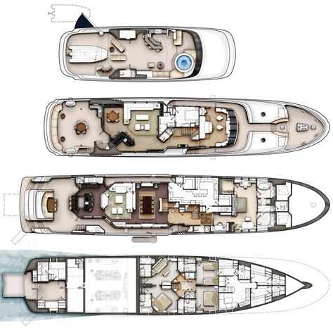 Review: Crescent 144' Tri-Deck Superyacht - Crescent Yacht | YachtForums: We Know Big Boats! Yacht Flooring, Catamaran Charter, Big Boats, Small Yachts, Boat Building Plans, Jon Boat, Bigger Boat, Deck Plans, Boats Luxury