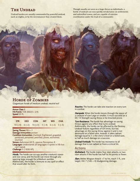 [Monster] The Book of Hordes - Rules for Mass Warfare - Imgur Horde Of Zombies, Dungeons And Dragons Rules, Dnd Stats, Dungeon Master's Guide, Dungeons And Dragons 5e, Monster Book Of Monsters, Dnd Dragons, D D Monsters, Dnd 5e Homebrew