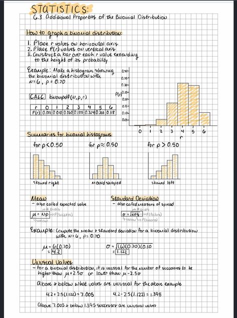 College Statistics Cheat Sheet, Statistics Notes College, Statistics Aesthetic, Statistics Cheat Sheet, Statistics Notes, Math College, Notes College, Binomial Distribution, Statistics Math